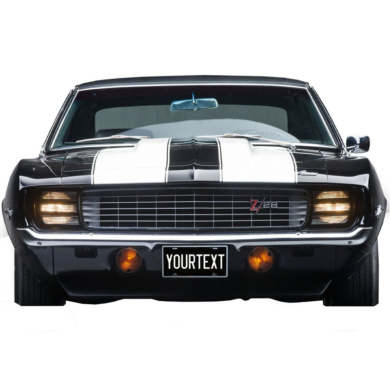 Chevrolet 1969 Camaro Front Bumper Personalized 26 x 16 inch  Metal Sign, Made in USA
