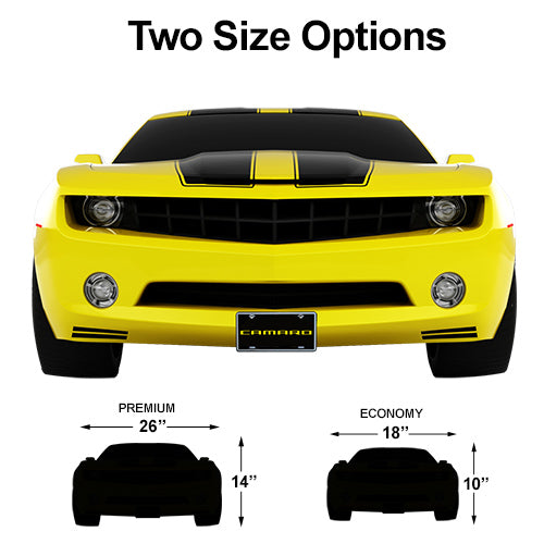 2009 Chevrolet Camaro Yellow with Black Stripes Front Bumper Metal Sign,20-Gauge Power Coated USA Steel, 2 sizes, Produced in the USA
