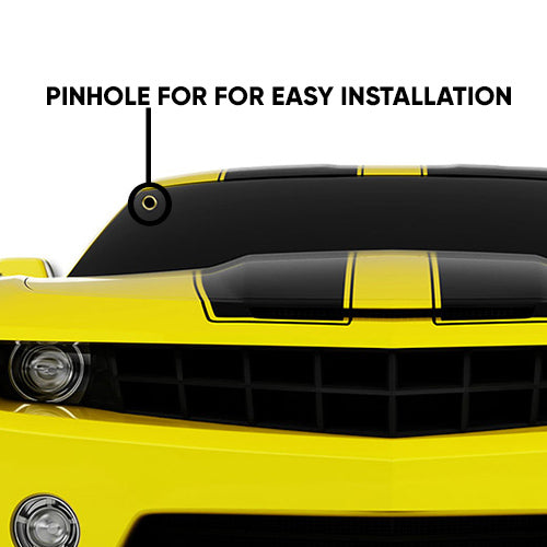 2009 Chevrolet Camaro Yellow with Black Stripes Front Bumper Metal Sig
