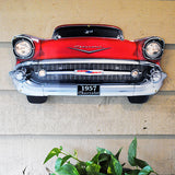 1957 Chevrolet (Chevy) Red Front Bumper Sign and American Icon, of the 1950's Made USA, 2 sizes,  20 Gauge Steel with Powder Coating for Durability and a High Gloss Finish