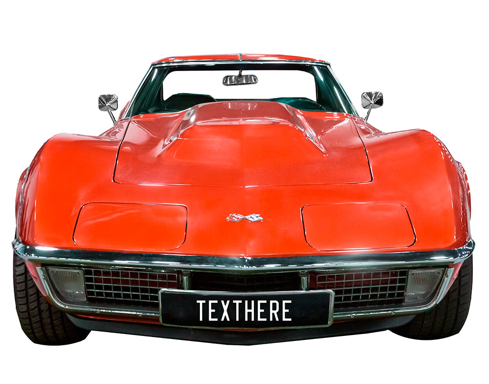 1969 Chevrolet Corvette Red Stingray Personalized, 26 x 16 inch Made in USA Metal Sign