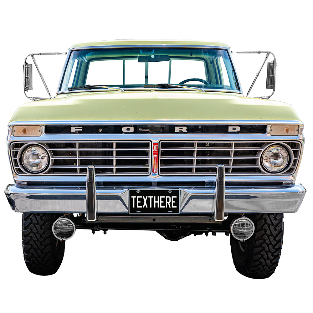 1975 Ford Bronco Front Bumper Personalized 26 x 20 inches Metal Sign, Made in USA