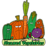 Rubes Cartoons Steamed Vegetables 20 Gauge 17 x 18 inch Metal Sign