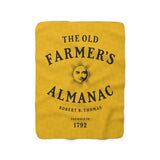 Old Farmer's Almanac Sun logo Sherpa Fleece Blanket