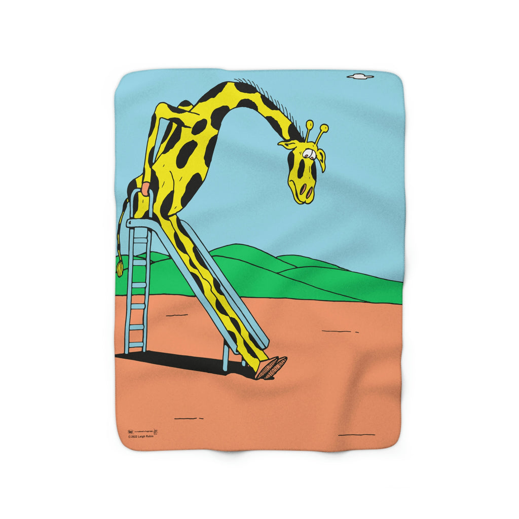 Rubes Cartoons Giraffe Sherpa Fleece Blanket, Officially Licensed and Made in the USA