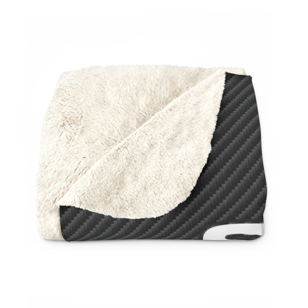 Shelby Cobra Stripes Carbon Sherpa Fleece Personalized Blanket