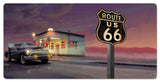 Route 66 Diner 24 x 12 inches USA Made 20 Gauge Metal Sign