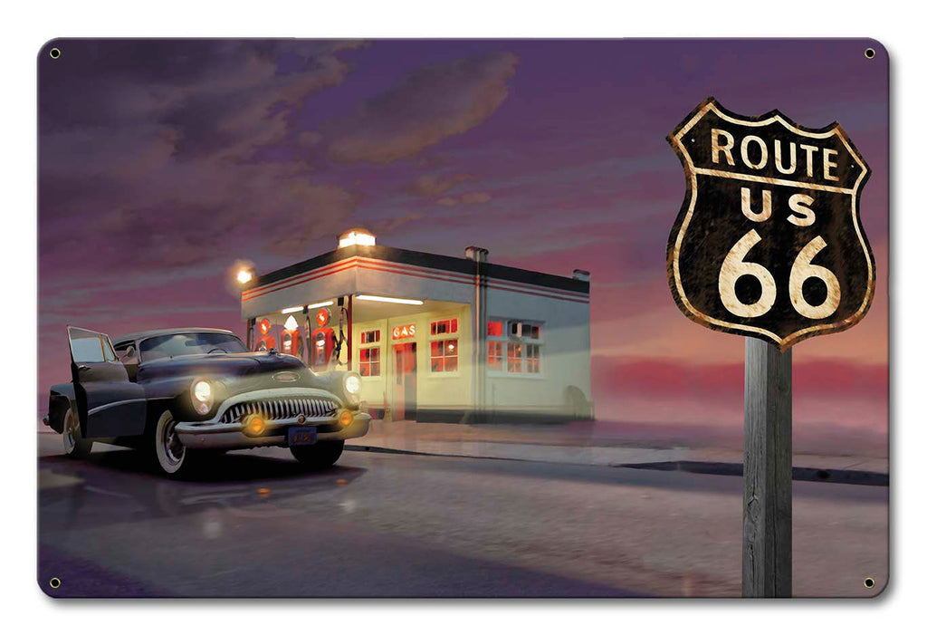 Route 66 Diner 18 x 12  inches USA Made 20 Gauge Metal Sign