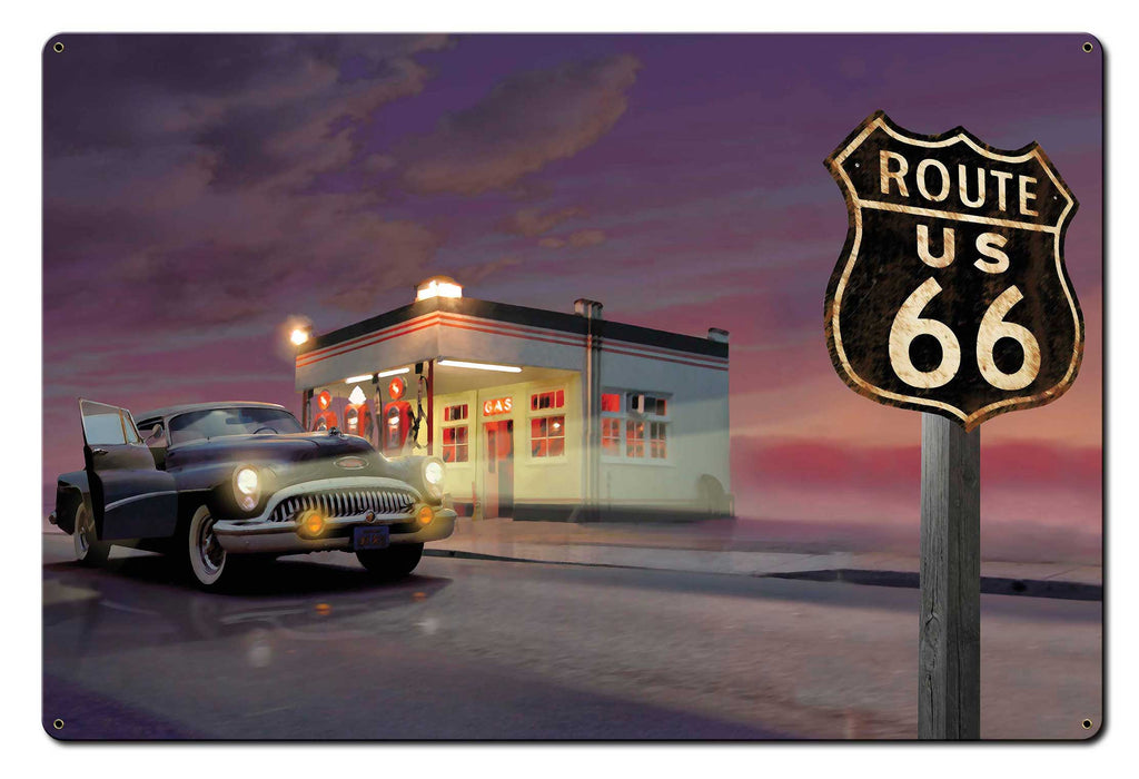 Route 66 Diner 36 x24 inches USA Made 20 Gauge Metal Sign