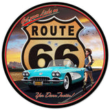 Route 66 Vintage Sign 14 x 14 inches