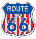 Route 66 Red White Blue Vintage Sign 15 x 15 inches