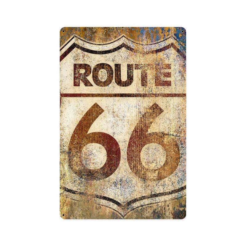Route 66 Grunge Vintage Sign 12 x 18 inches