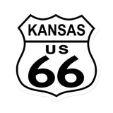 Route 66 15 x 15 inch Kansan Vintage Metal Sign