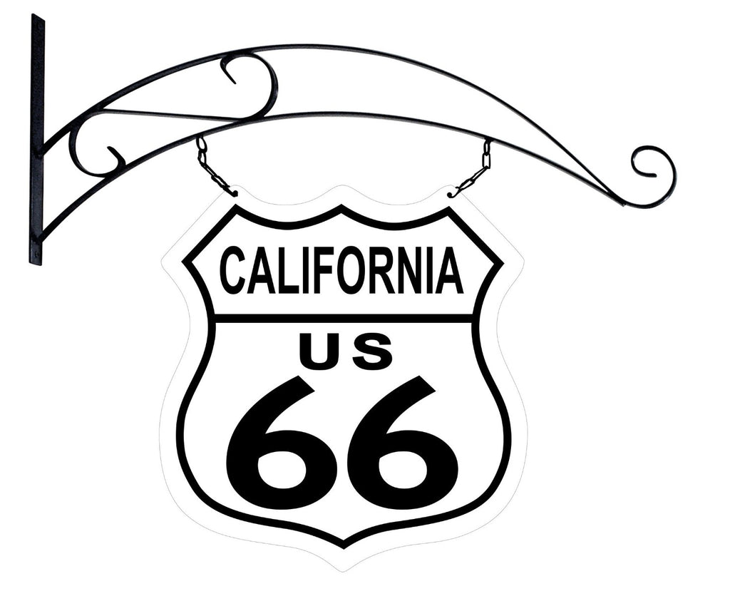Route 66 California Double Sided Vintage Sign 15 x 15 inches with hanger