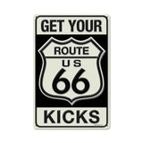 Route 66 Kicks Vintage Metal Sign 18 x 12 inches