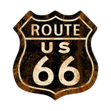 Route 66 Rusty Vintage Sign 28 x 28 inches