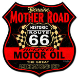 Route 66 The Mother Road Vintage Sign 24 x 24 inches