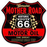 Route 66 The Mother Road Vintage Sign 14 x 14 inches