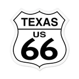 Texas Route 66 Vintage USA Made 20 Gauge Metal Sign 28 x 28 inches
