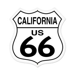 California Route 66 Vintage USA Made 20 Gauge Metal Sign 28 x 28 inches