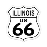 Illinios Route 66 Vintage   USA Made 20 Gauge Metal Sign 28 x 28 inches
