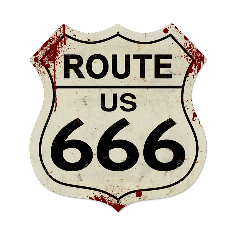 Route 66 Vintage   USA Made 20 Gauge Metal Sign 28 x 28 inches
